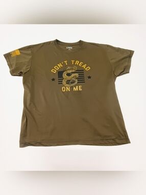 Rags Of Honor Men's Size XL Olive Green Graphic Tee - Don't Tread On Me